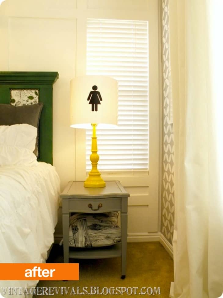 Before & After Mismatched Thrift Store Lamps Get a Hip New Look Apartment Therapy
