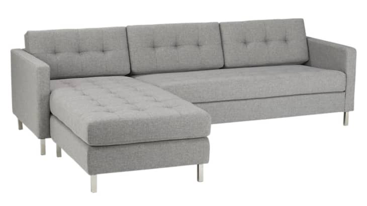 Cb2 ditto ii grey deals sectional sofa