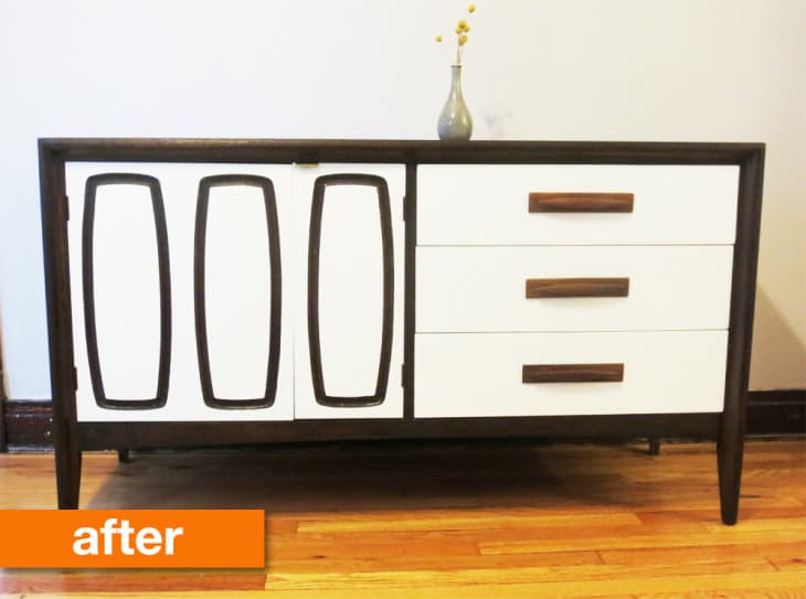 Before & After: Claire’s Contrasting Credenza Makeover | Apartment Therapy