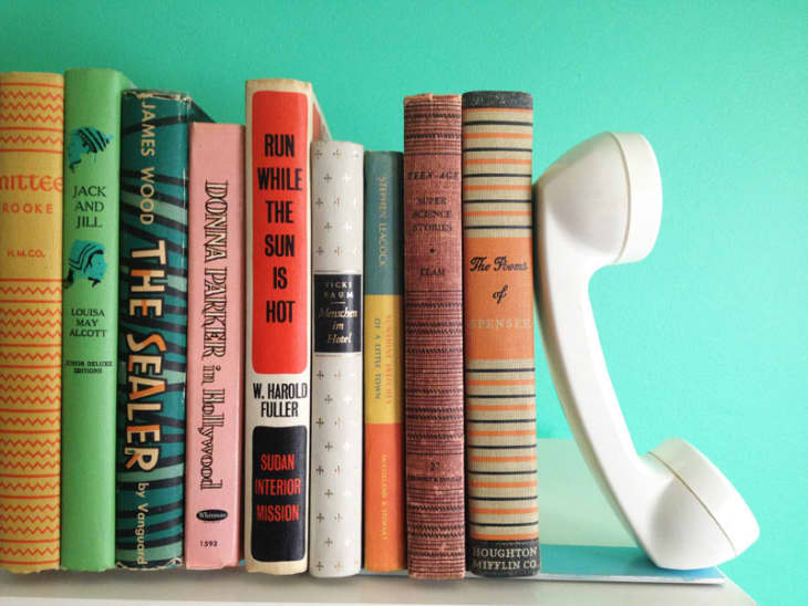 Before & After Dial DIY With Vintage Phone Bookend Project Apartment Therapy