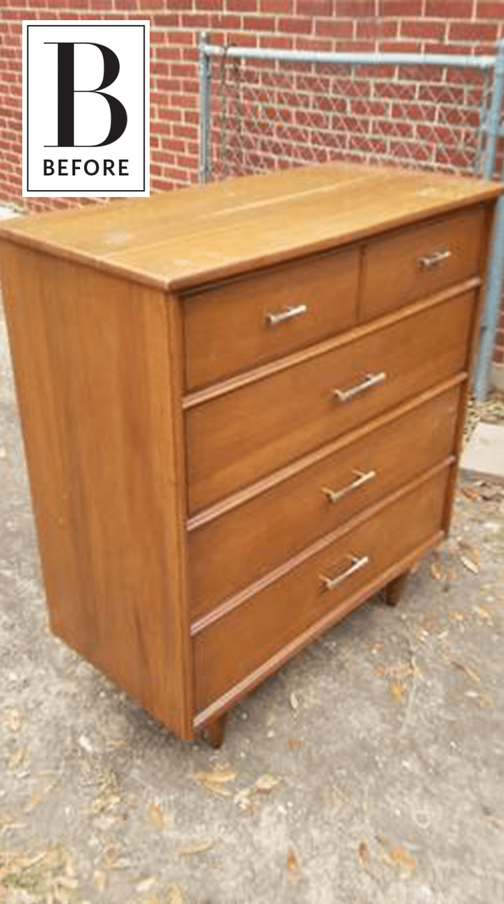 Before & After A Sadly Scuffed and Wonkily Warped Dresser is Rescued