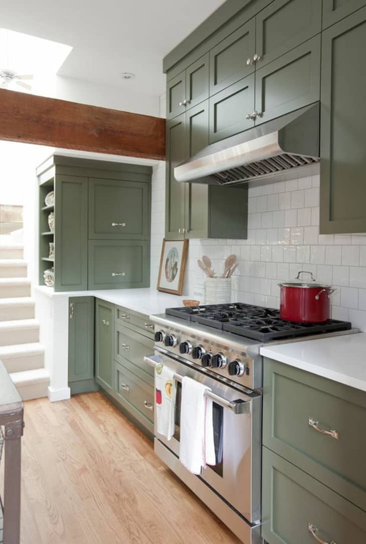 Green Painted Kitchen Cabinets We Love Right Now | Apartment Therapy