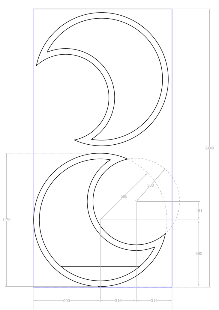 Half moon cradle on sale plans