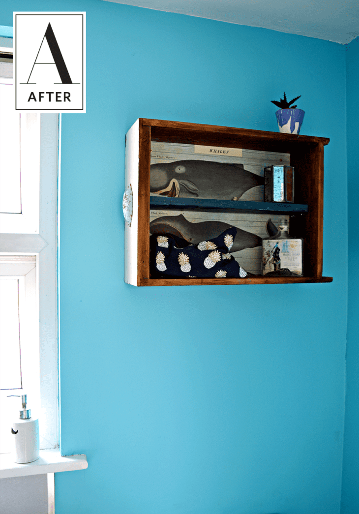 One Man’s Junk Is Another Woman’s Cute Hanging Bathroom Storage