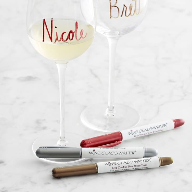 Writing on deals champagne glasses