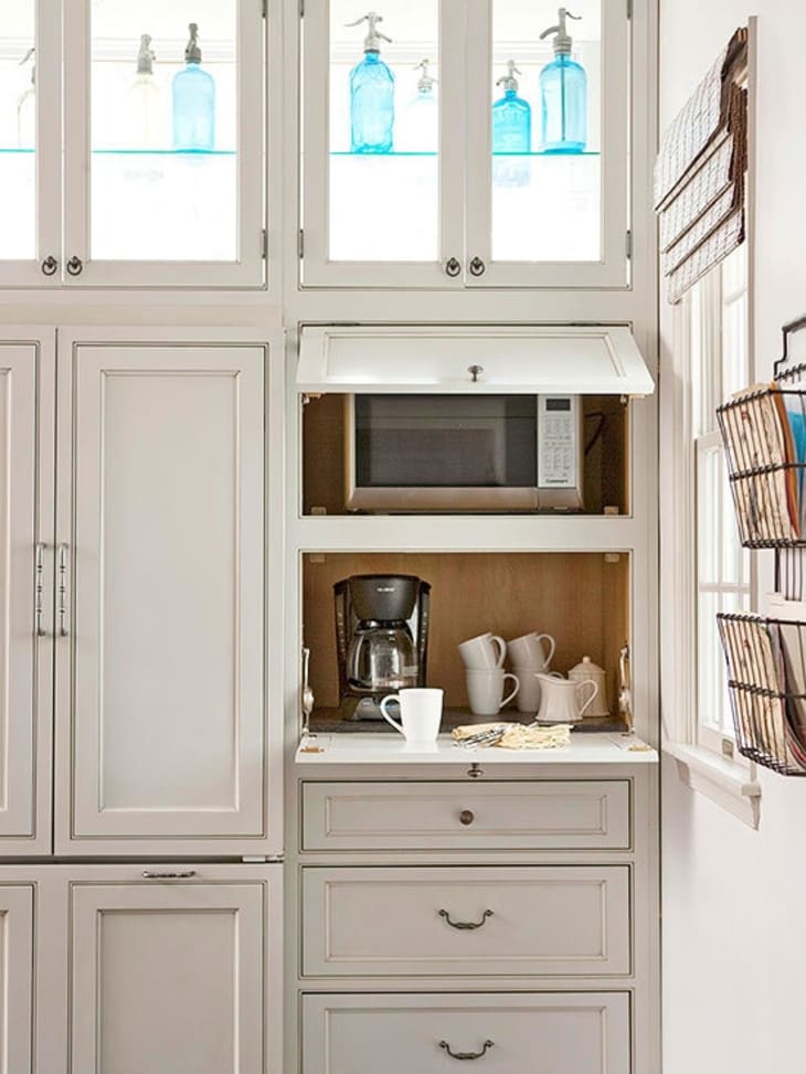 Microwaves in the Kitchen: Hidden Storage Solutions | Apartment Therapy