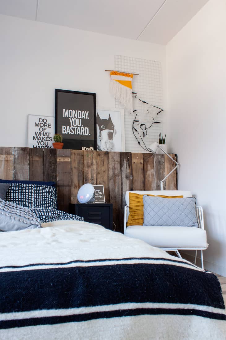 Reclaimed Wood Headboard and Shelf DIY | Apartment Therapy