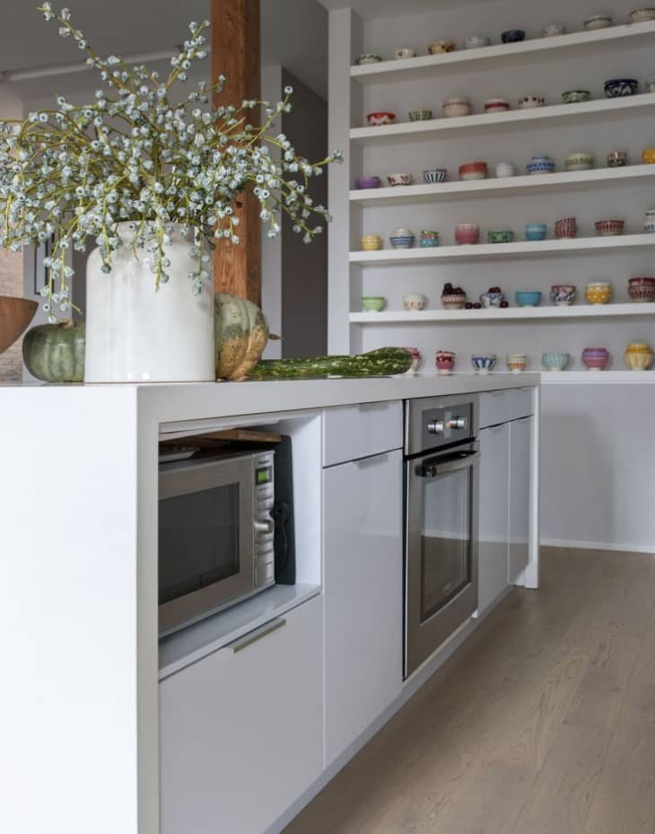 Microwaves in the Kitchen Hidden Storage Solutions Apartment Therapy