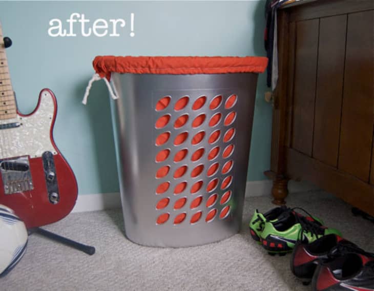 Plastic Hamper Makeover From Cheap to Chic Apartment Therapy
