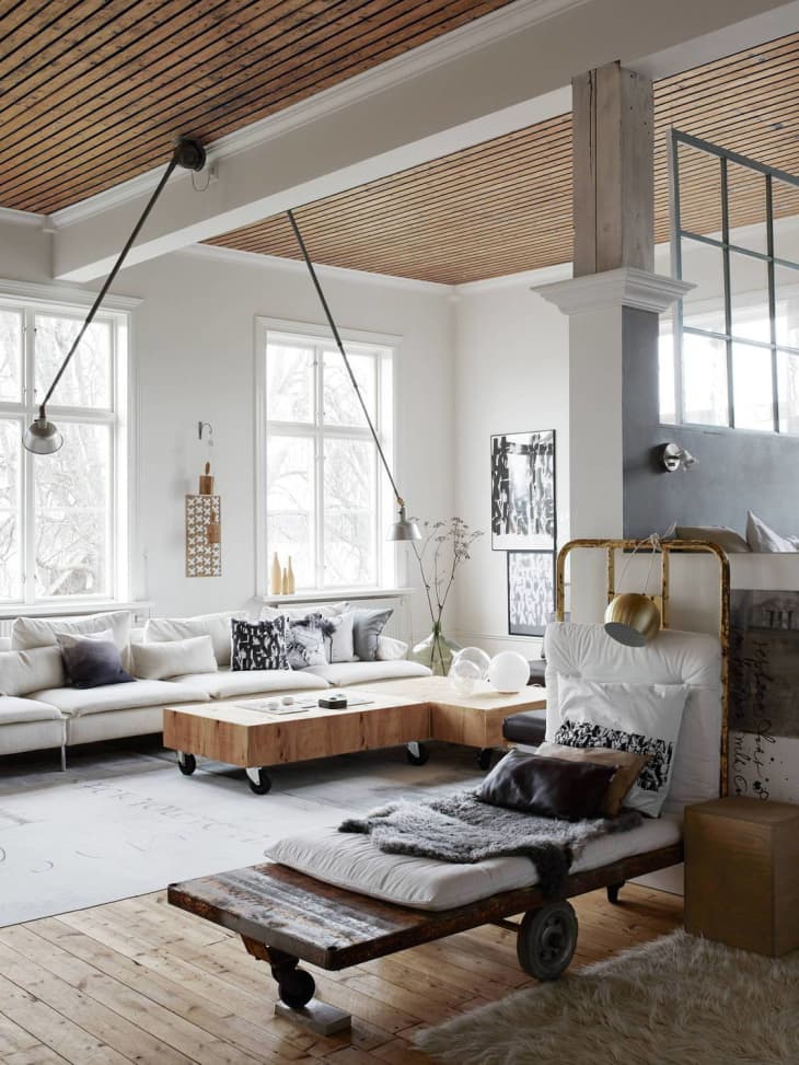 Cozy industrial deals living room