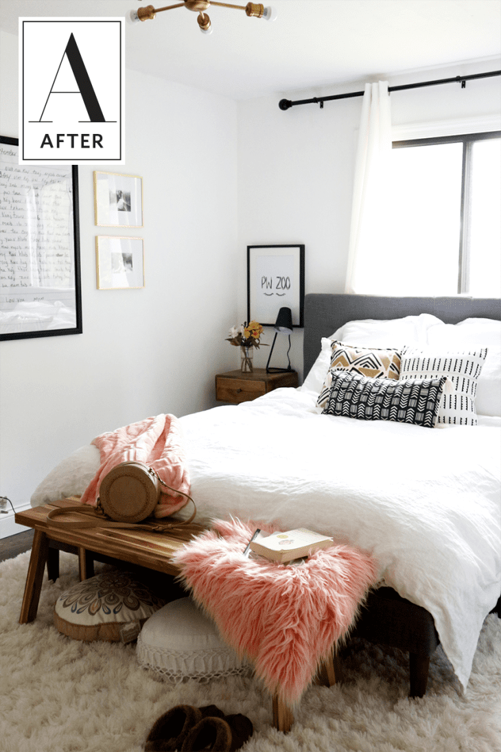 Before & After: A Cozy And Minimal Master Bedroom | Apartment Therapy