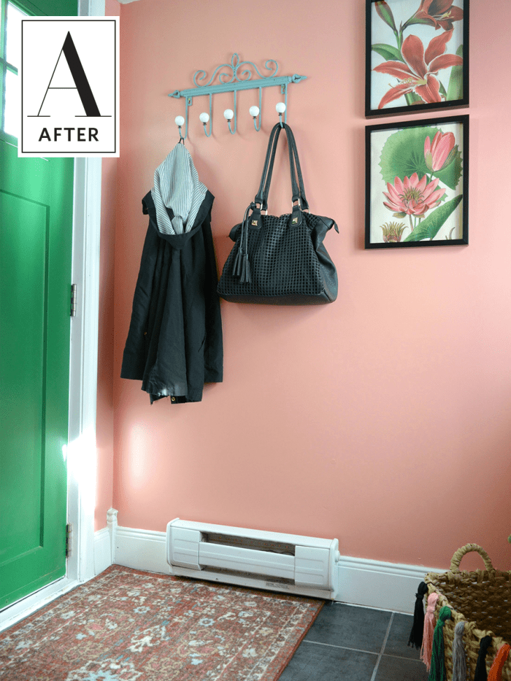 Before & After Swapping Out Hardwood Floors for Slate Tiles