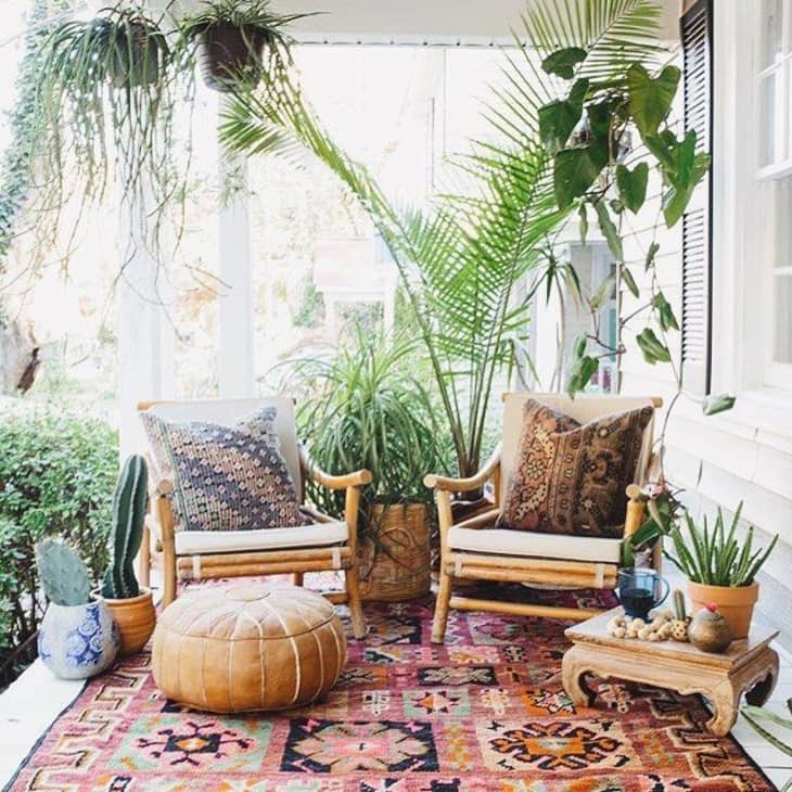 Bohemian Decor Ideas for Outdoor Patio Space Apartment Therapy