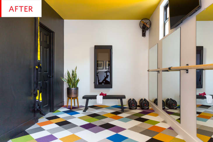 Unfinished Basement Turned Home Gym Remodel Photos | Apartment Therapy