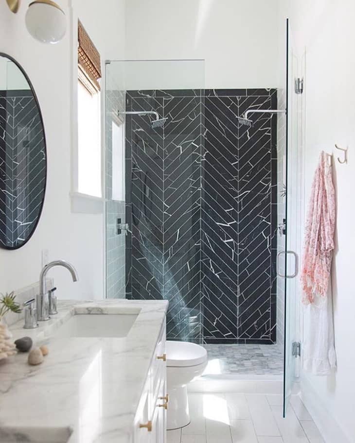 Black Marble in the Bathroom: Tile, Baths, Fixtures & Floors