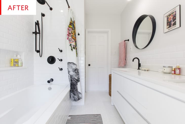 Before & After: This '70s Bath Got a Sleek, Modern Look | Apartment Therapy