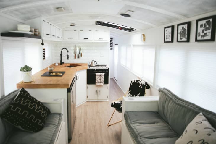 House Tour: The Mayes Team School Bus Conversion | Apartment Therapy