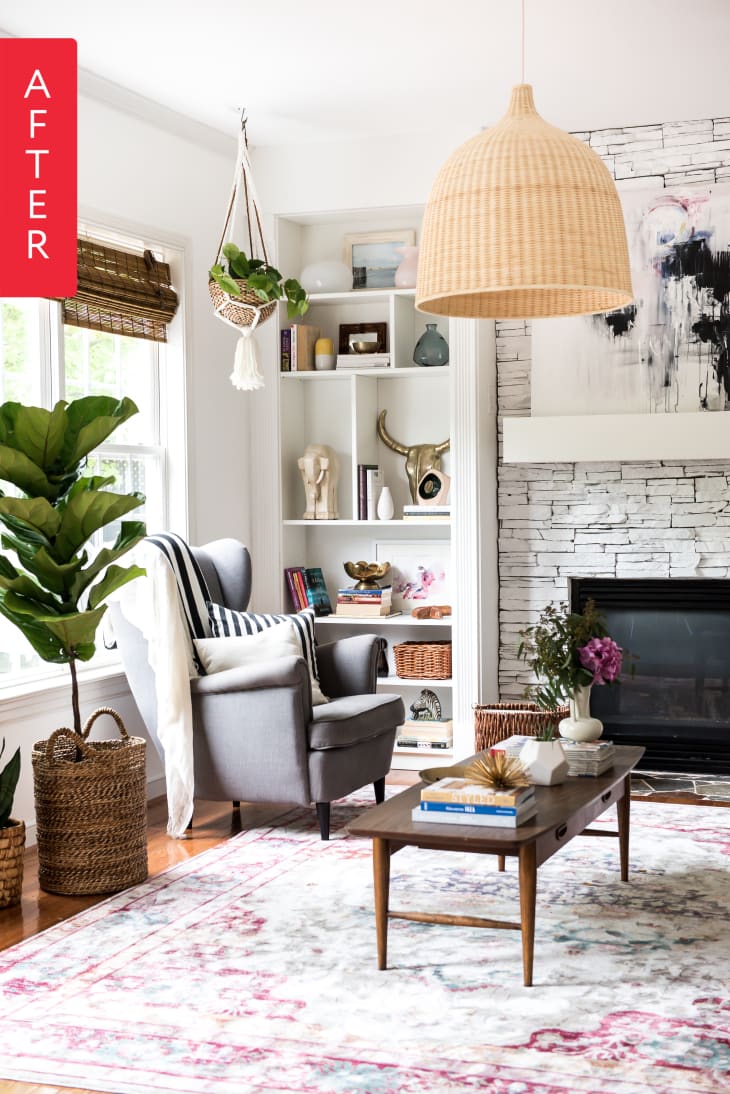 Before & After A White & Bright Living Room Apartment Therapy