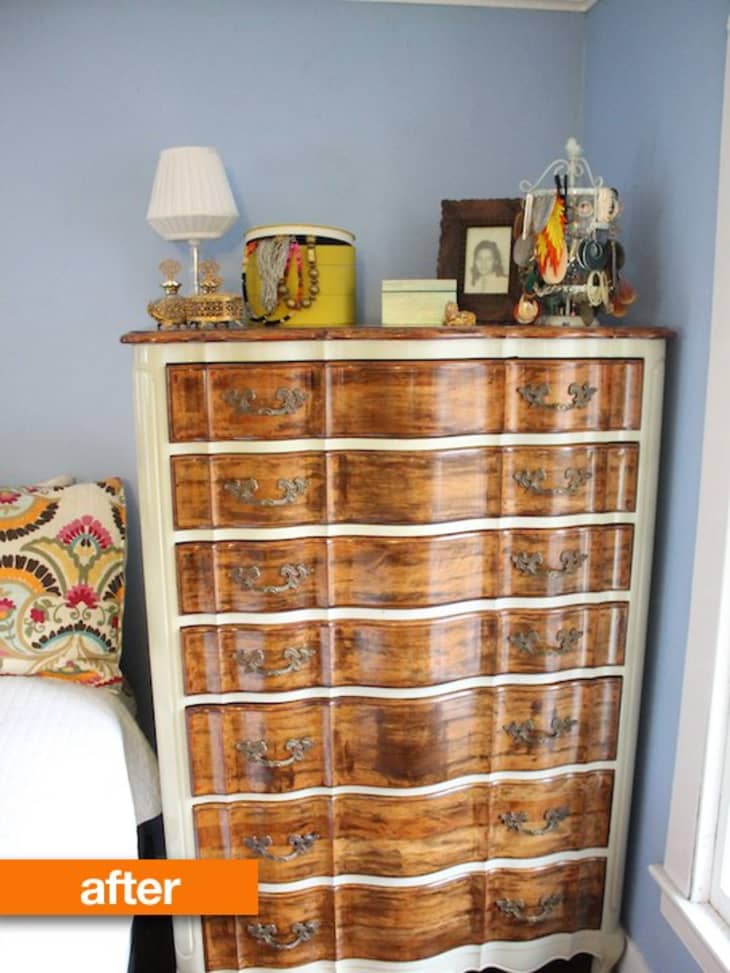 Before & After Erin’s Inherited Dresser Apartment Therapy