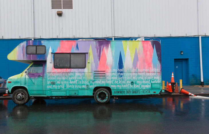 House Tour: An Artist's Rainbow Colored Motor Home | Apartment Therapy