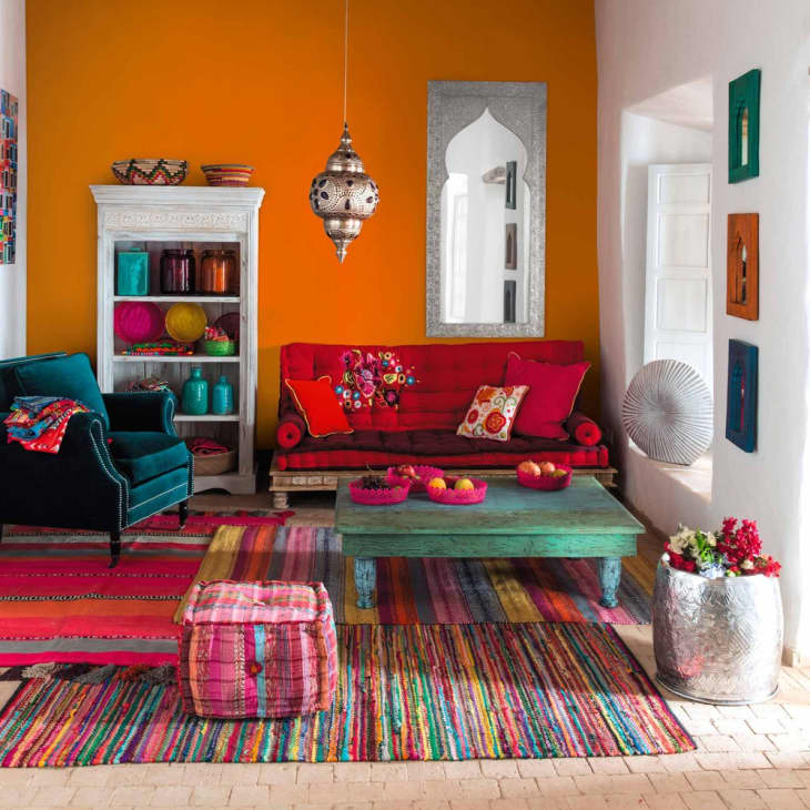 Bold and colorful home decor trends This space brings together some of our favorite elements— bold color