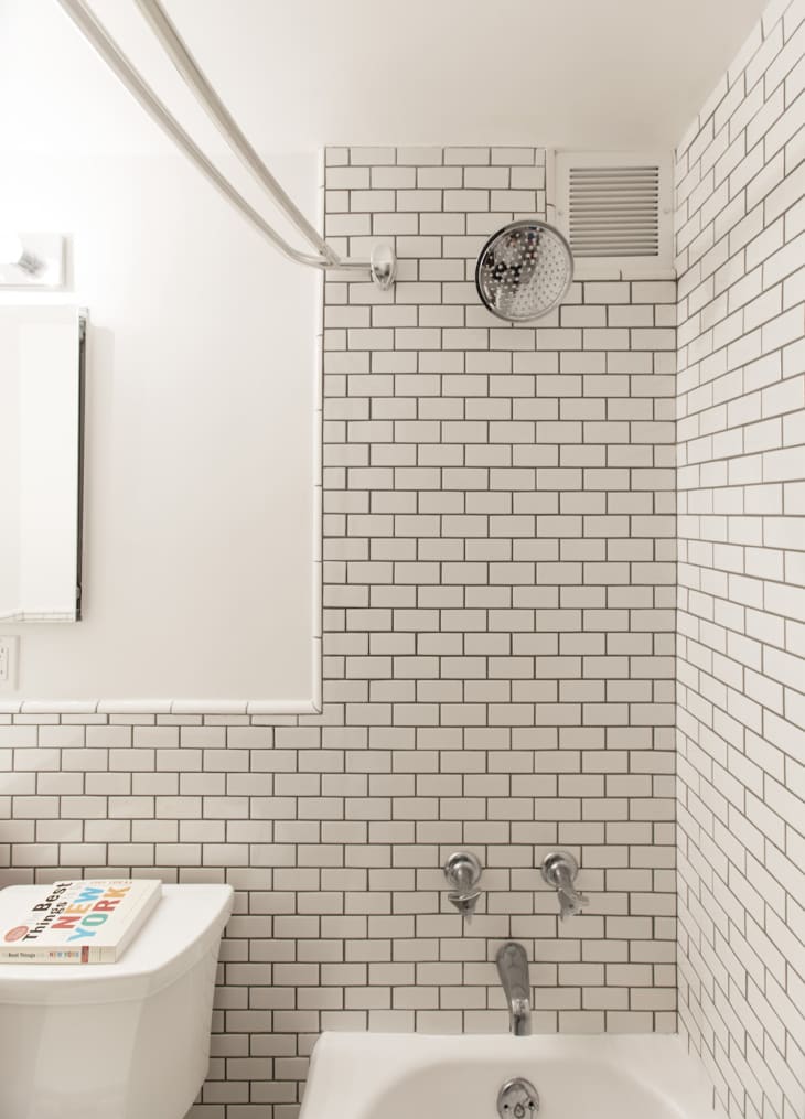 Before & After Brooklyn Bathroom Keeps Vintage Tile Apartment Therapy