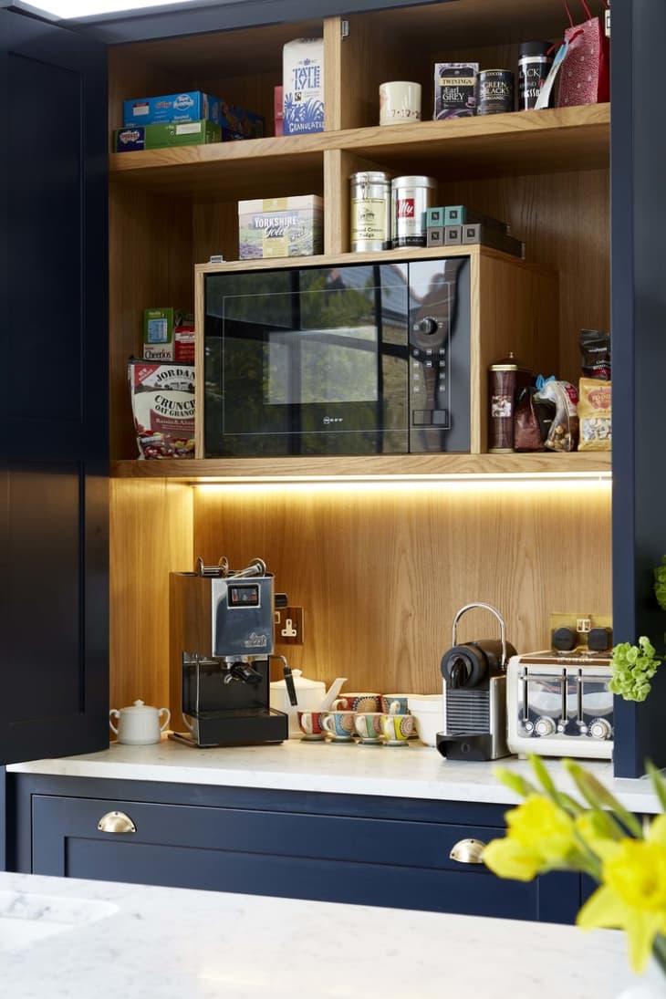 Microwaves in the Kitchen Hidden Storage Solutions Apartment Therapy