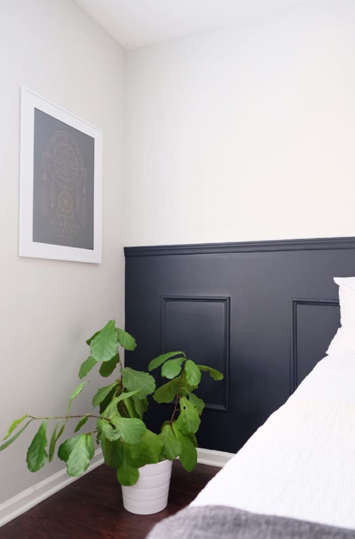 Before & After Adding Wainscoting to the Bedroom Apartment Therapy