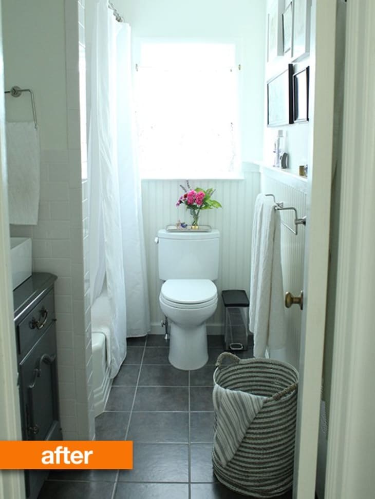 Before & After: A Punchy Pink Bathroom Gets Gutted (and Gorgeous ...