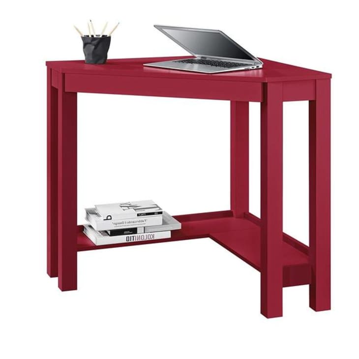 Red corner desk deals