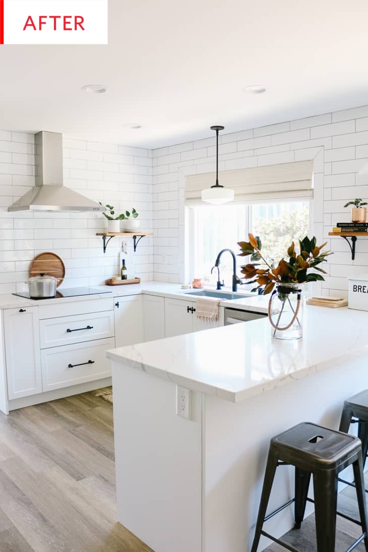 White IKEA Kitchen Shaker Cabinets Remodel Pics | The Kitchn