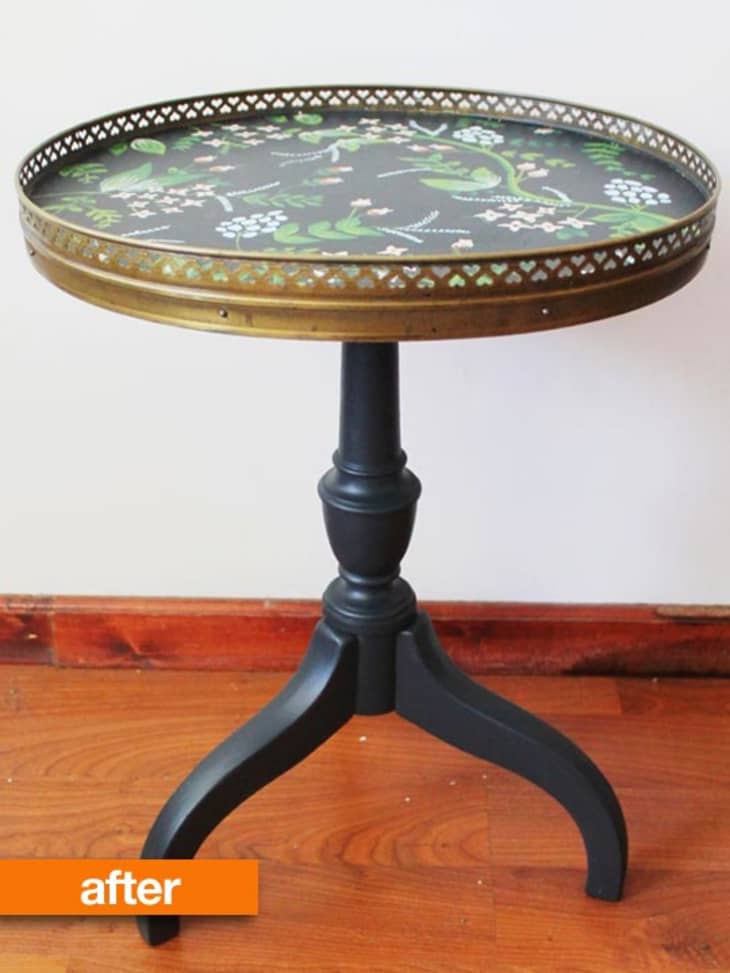 Before & After: Vintage Table Turned Pretty and Patterned | Apartment ...