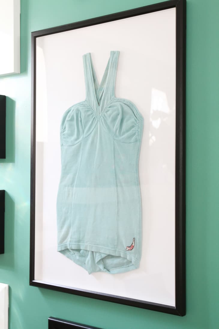 Decorating Idea How To Frame Vintage Clothing to Hang as Art