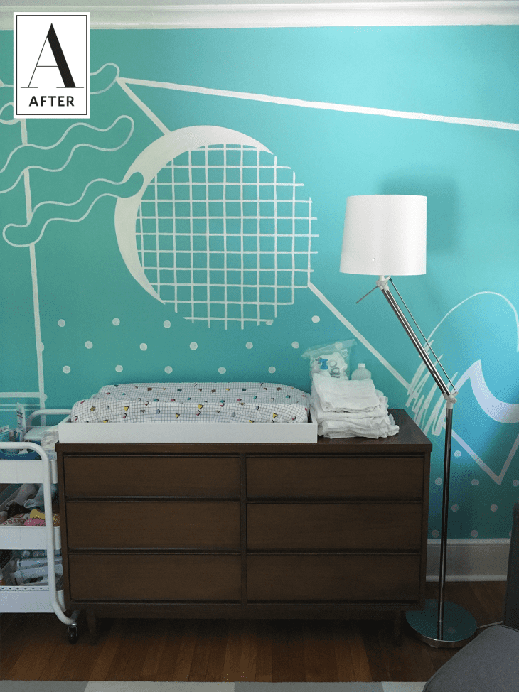 Before and After: This Memphis-inspired Nursery Is A Surprising Mix of ...