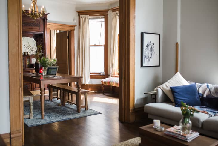 View of Architectural Millwork in a Chicago Greystone Apartment | Apartment Therapy