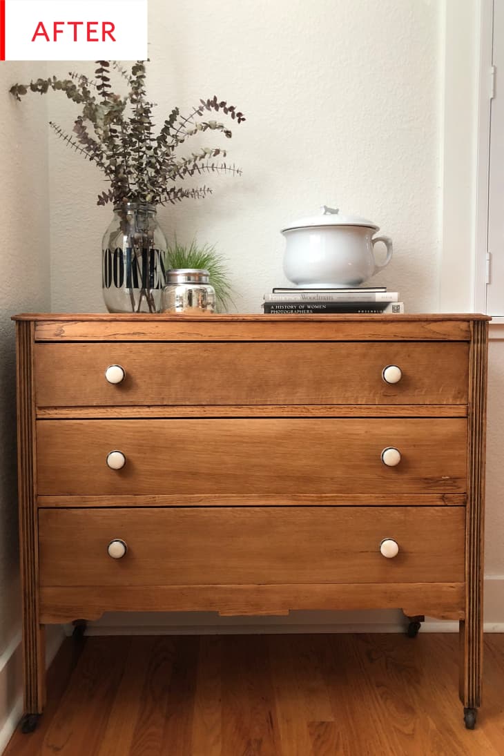 Wood Dresser New Wax Finish Before and After Photos Apartment Therapy