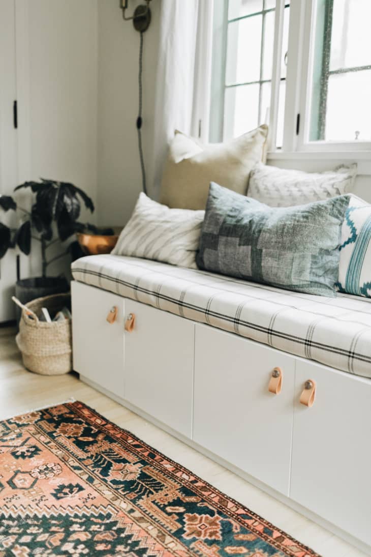 Entryway Bench DIY Shoe Storage Apartment Therapy