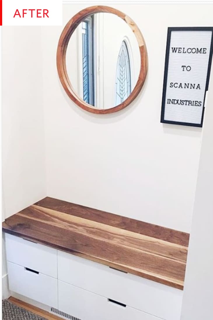 IKEA Nordli Entryway Storage Bench Hack Photos Apartment Therapy