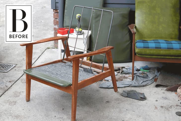 Mid century vinyl discount chair