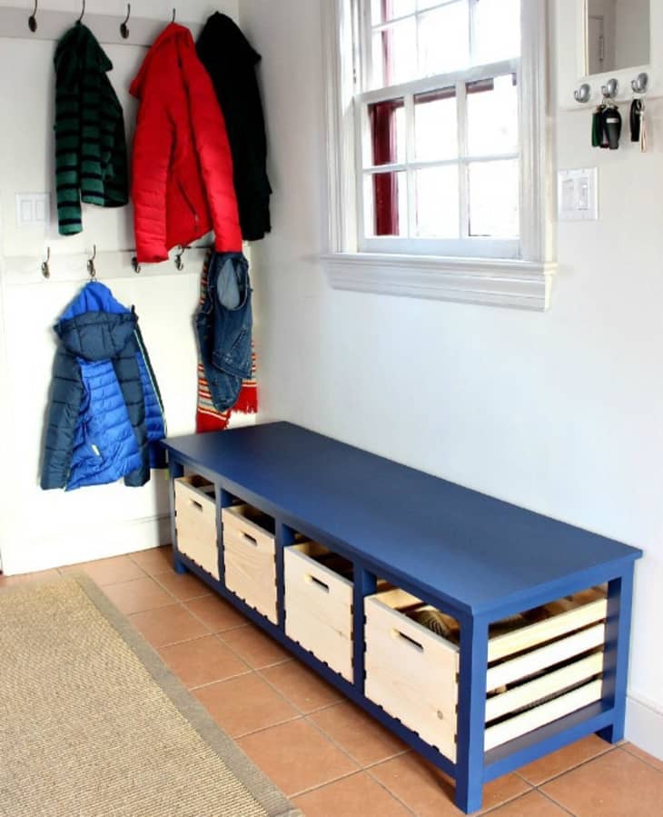 Front entrance storage discount bench