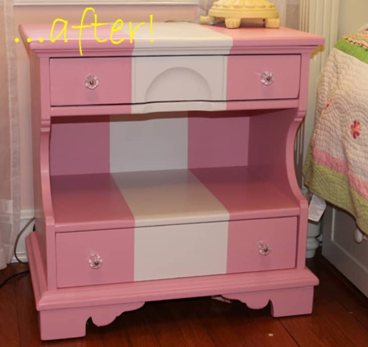 Before and After A Little Girl’s Nightstand Apartment Therapy