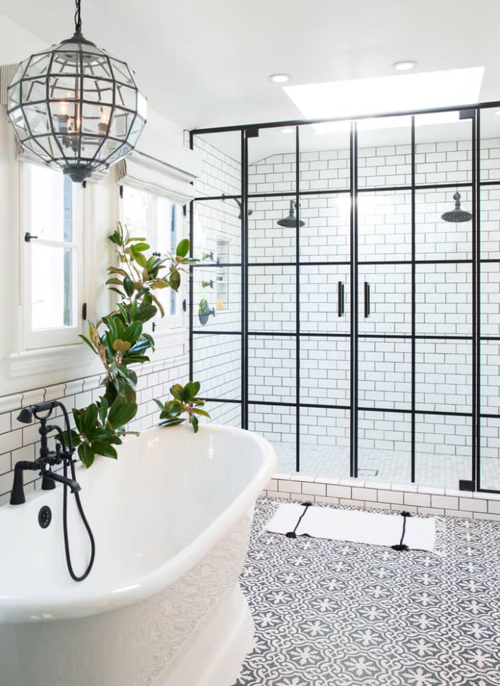 Bathroom Shower Doors - Black Steel Frame Enclosures | Apartment Therapy