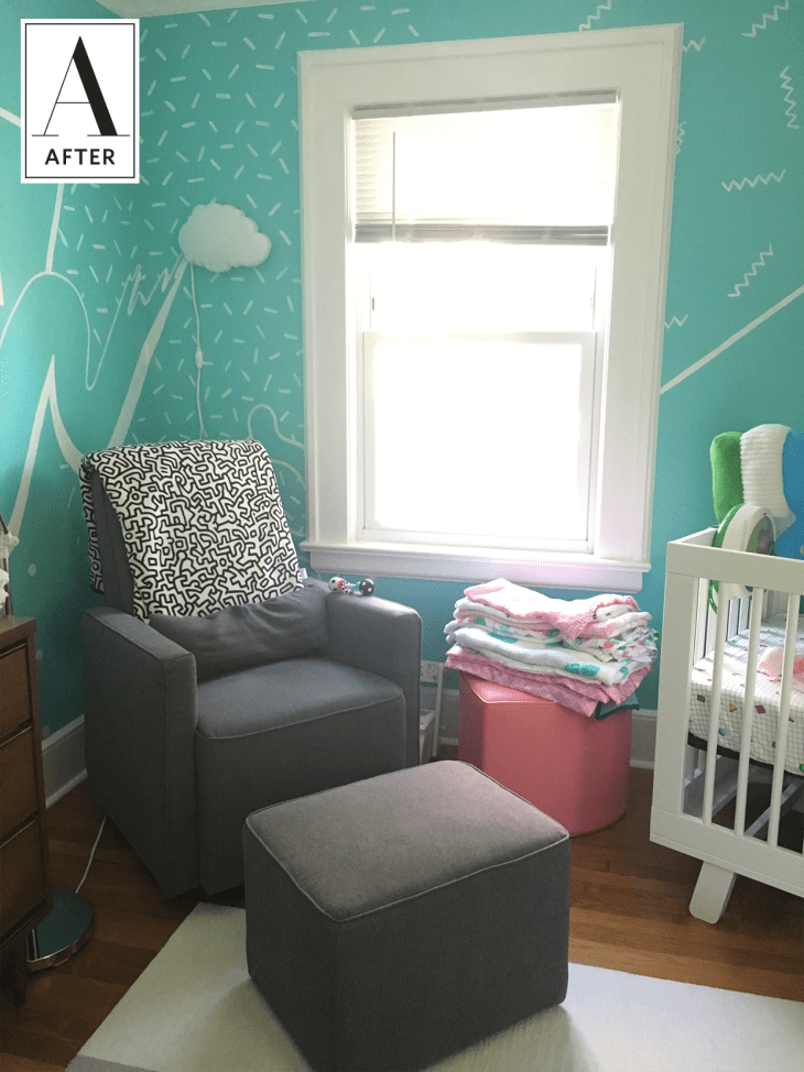 Before and After: This Memphis-inspired Nursery Is A Surprising Mix of ...