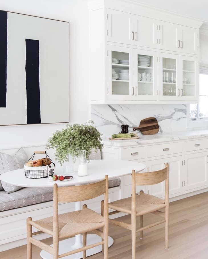 Banquette seating for small outlet kitchen