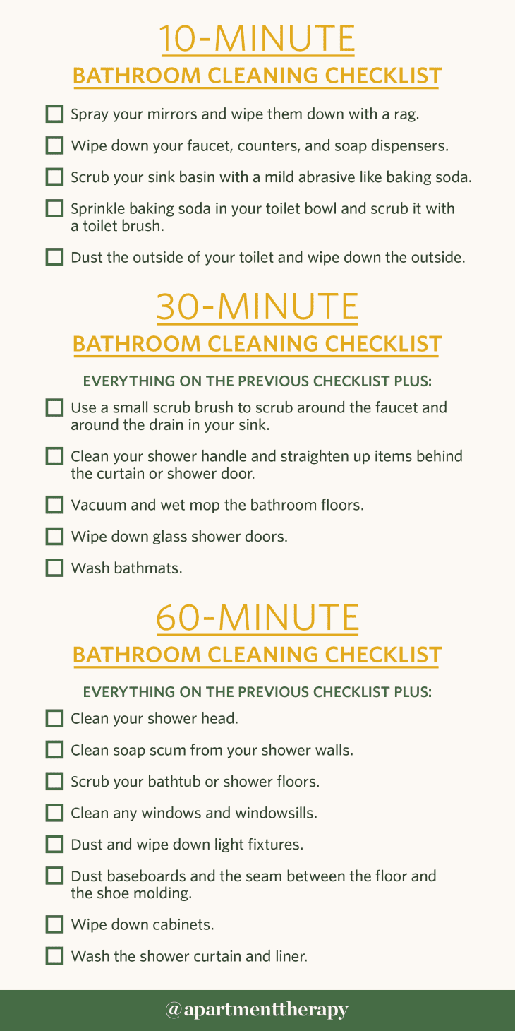 Bathroom cleaning checklist deals