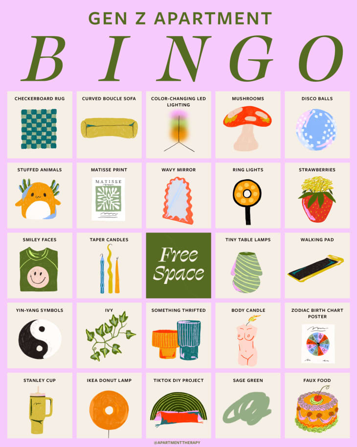 Gen Z Apartment Decor Bingo | Apartment Therapy