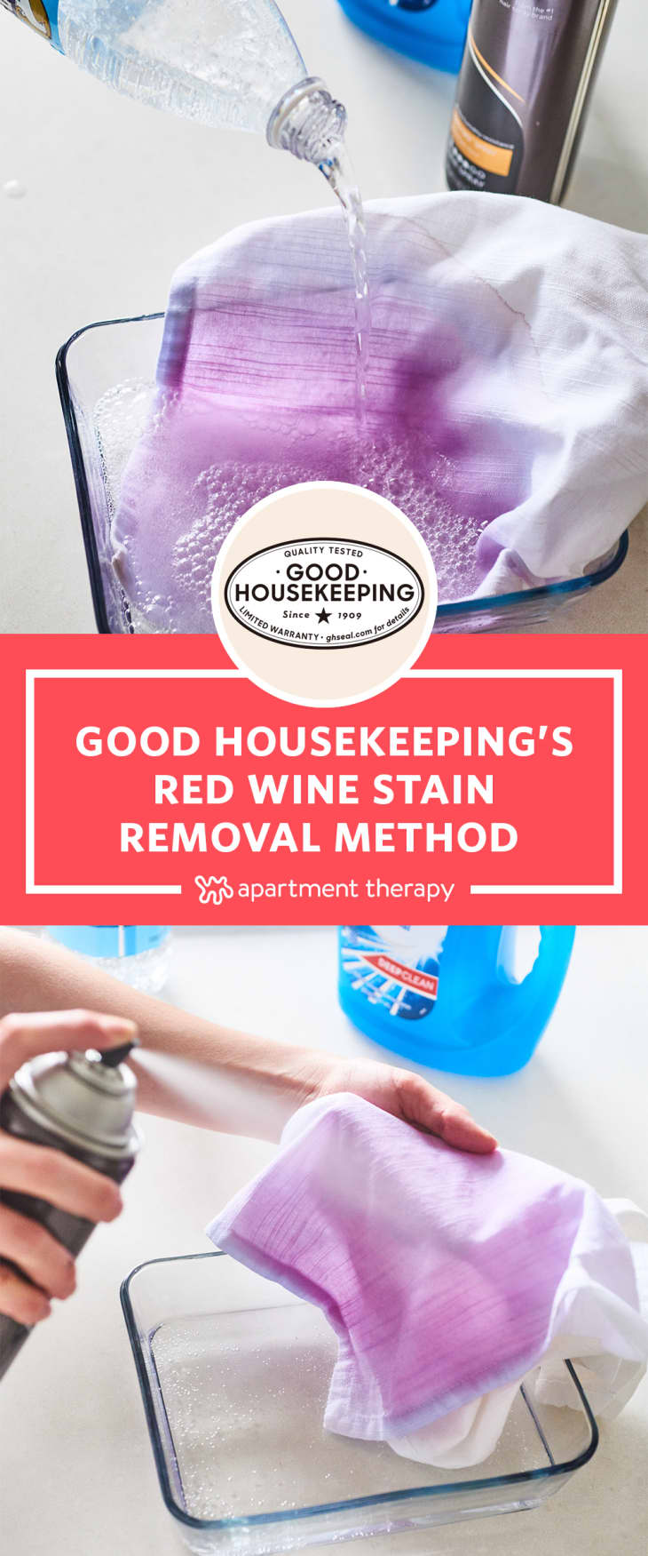 Good Housekeepings's Red Wine Stain Removal Method Review Apartment