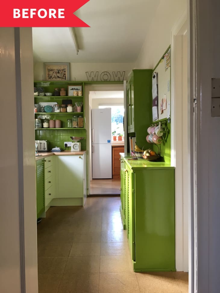 A Lime Green Kitchen Gets a Bright Makeover The Kitchn