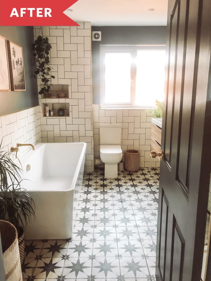 Before and After A DIY Overhaul Made This Old, Dirty Bathroom Totally