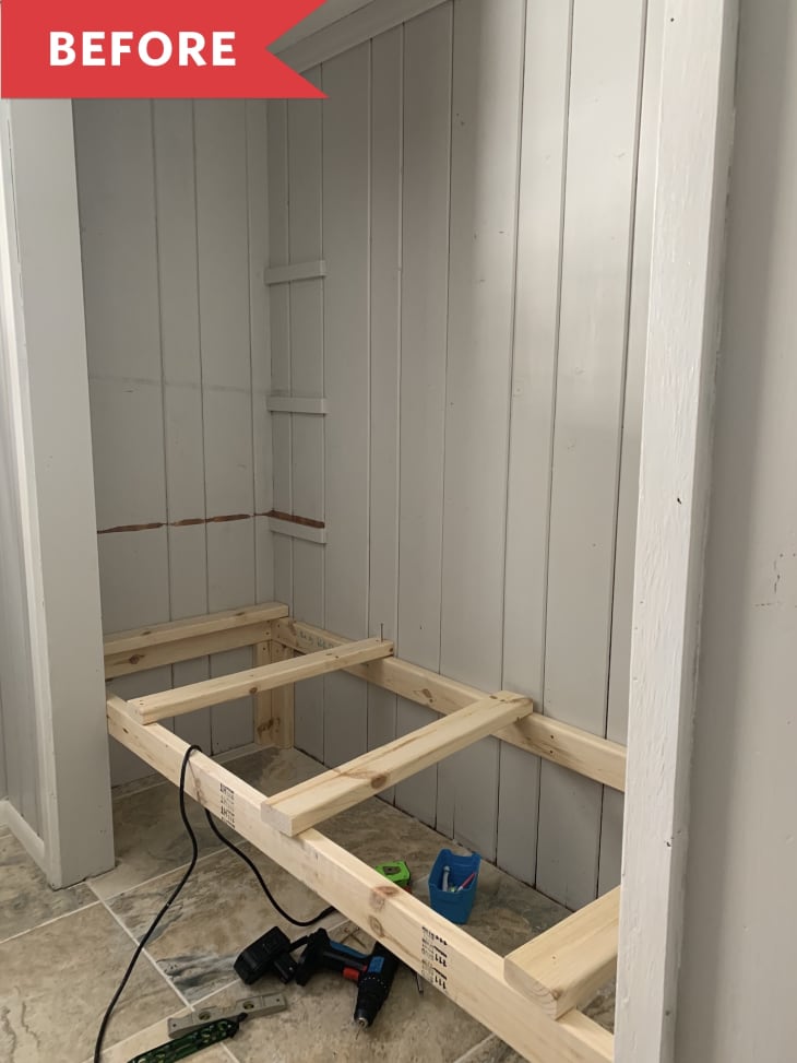Before and After An Unused Closet a Cozy Reading Nook for Less